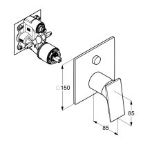 Baterie cadă-duș Kludi, Decus, brushed gold